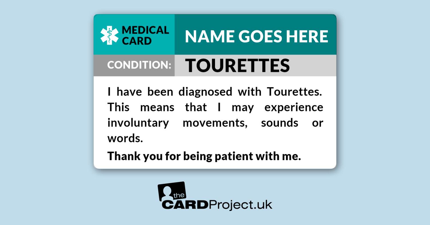 Tourettes Awareness Card (FRONT)